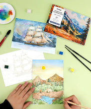 Load image into Gallery viewer, Landscape-Themed Watercolor Coloring Book