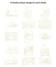 Load image into Gallery viewer, Landscape-Themed Watercolor Coloring Book