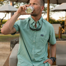 Load image into Gallery viewer, Performance Button Up - Ocean Swell