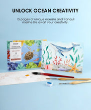 Load image into Gallery viewer, Ocean-Themed Watercolor Coloring Book