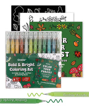 Load image into Gallery viewer, Bold & Bright Coloring Kit - Forest