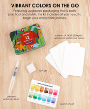 Load image into Gallery viewer, Watercolor Pocket Set Of 12 With Brush - Landscape Colors