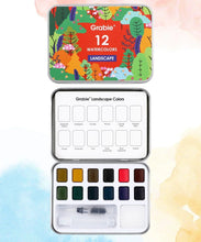 Load image into Gallery viewer, Watercolor Pocket Set Of 12 With Brush - Landscape Colors