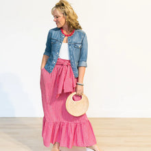 Load image into Gallery viewer, Tie Font Maxi Skirt