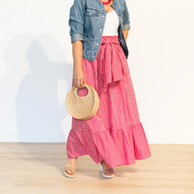 Load image into Gallery viewer, Tie Font Maxi Skirt