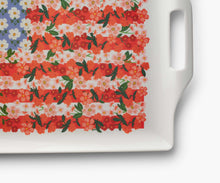 Load image into Gallery viewer, Floral Flag Melamine Serving Platter with Handles