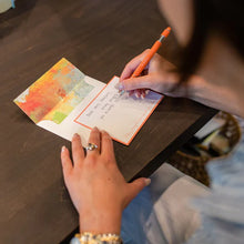 Load image into Gallery viewer, Orange May Angels Surround You Always Notecards