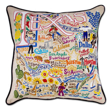 Load image into Gallery viewer, Texas Hand-Embroidered Pillow