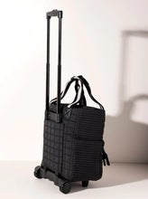 Load image into Gallery viewer, EZRA QUILTED NYLON ROLLER TOTE, BLACK
