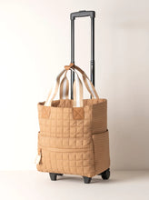 Load image into Gallery viewer, EZRA QUILTED NYLON ROLLER TOTE, TAN
