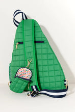 Load image into Gallery viewer, EZRA QUILTED NYLON SLING BAG, GREEN
