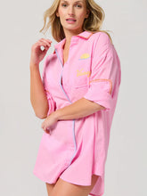 Load image into Gallery viewer, Vacay Pink Cover-Up Shirt
