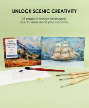 Load image into Gallery viewer, Landscape-Themed Watercolor Coloring Book
