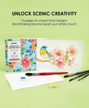 Load image into Gallery viewer, Floral-Themed Watercolor Coloring Book
