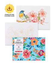 Load image into Gallery viewer, Floral-Themed Watercolor Coloring Book
