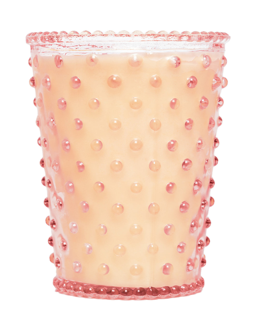 NO. 92 HONEYSUCKLE HOBNAIL GLASS CANDLE