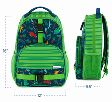 Load image into Gallery viewer, All Over Print Backpack - Green Dinosaur
