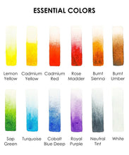 Load image into Gallery viewer, Watercolor Pocket Set Of 12 With Brush - Essential Colors

