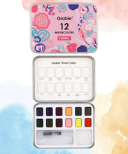 Load image into Gallery viewer, Watercolor Pocket Set Of 12 With Brush - Floral Colors
