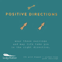 Load image into Gallery viewer, Positive Directions - Gold Arrow Earrings
