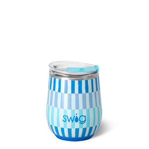 GLACIER STRIPE Stemless Wine 12oz