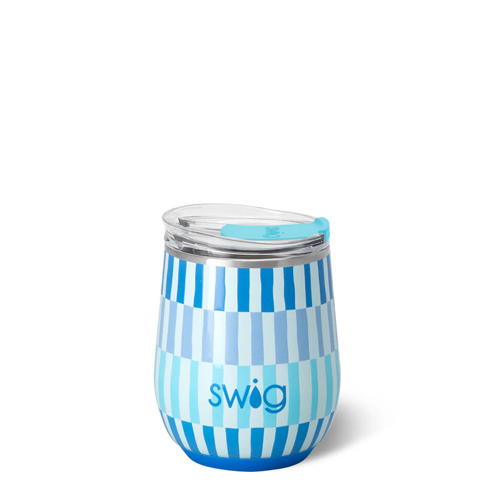 GLACIER STRIPE Stemless Wine 12oz
