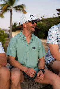 Performance Button Up - Ocean Swell