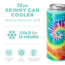 Load image into Gallery viewer, SWIG Swirled Peace Skinny Can Cooler
