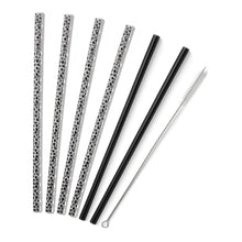 Load image into Gallery viewer, Spot On + Black Reusable Straw Set
