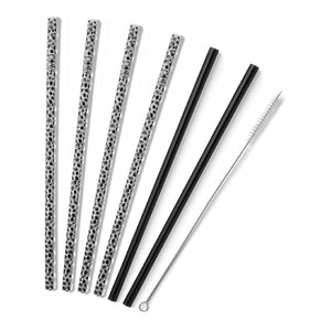 Spot On + Black Reusable Straw Set