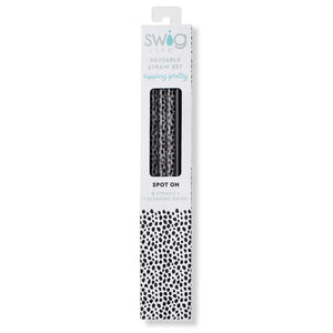 Spot On + Black Reusable Straw Set